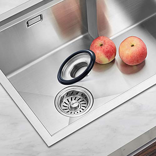 2PCS Kitchen Sink Stopper - Stainless Steel, Large Wide Rim 3.35" Diameter - Fengbao