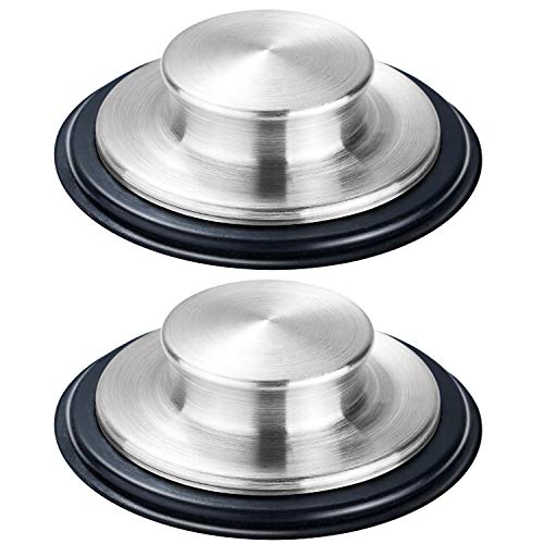 2PCS Kitchen Sink Stopper - Stainless Steel, Large Wide Rim 3.35" Diameter - Fengbao