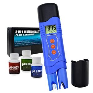 gain express 3-in-1 orp ph temperature combo meter tester, pen type atc -1999~1999mv 0.00-14.00ph 0~50°c, water quality aquarium, tank, swimming pool, lab, spa