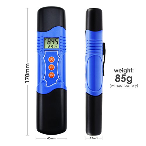 Gain Express 3-in-1 ORP PH Temperature Combo Meter Tester, Pen Type ATC -1999~1999mV 0.00-14.00pH 0~50°C, Water Quality Aquarium, Tank, Swimming Pool, Lab, Spa