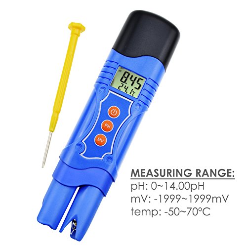 Gain Express 3-in-1 ORP PH Temperature Combo Meter Tester, Pen Type ATC -1999~1999mV 0.00-14.00pH 0~50°C, Water Quality Aquarium, Tank, Swimming Pool, Lab, Spa