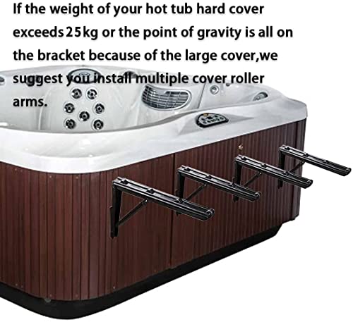 UCEDER Hot Tub Cover Lift and Caddy Removal System Bracket Universal Assist Spa Cover Roller fits Vary Size, Shape and Brand of SPA,Cabinet Free Cover