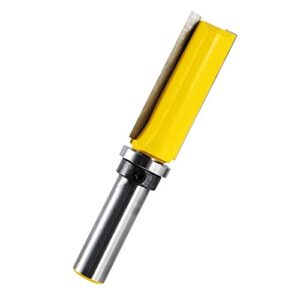 Flute Straight Flush Trim Pattern Router Bit Cutter Top Bearing Woodworking with 1/2-Inch X 2-Inch Length 1/4-Inch Shank