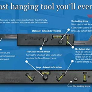 Picture Hanging Tool - The Hanging and Leveling Tool so You get it Perfect The First time. (2-Size Bundle Pack) – Use Never Measure Picture Hanging Kit to Easily Hang Pictures, Collages, and Frames!