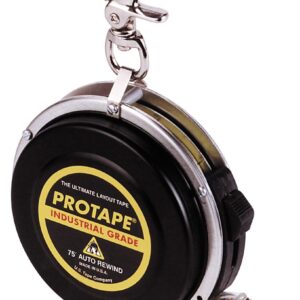 ProTape 3/8" x 75' Auto-Rewind Tape Measure w/ Nylon Coated Blade 46322 (975DCB) 10ths & Diameter by US Tape