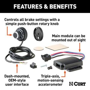 CURT 51170 Spectrum Original Equipment Style, Integrated Electric Trailer Brake Controller, Proportional