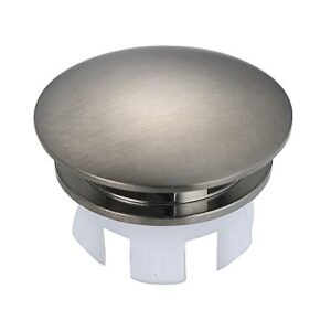 Bathroom Ceramic Sink Brass Overflow Cap Brushed Nickel