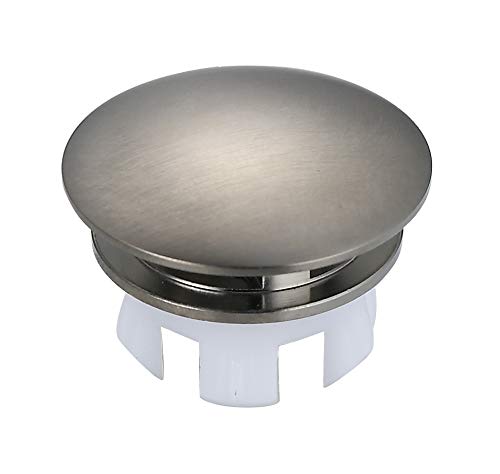 Bathroom Ceramic Sink Brass Overflow Cap Brushed Nickel