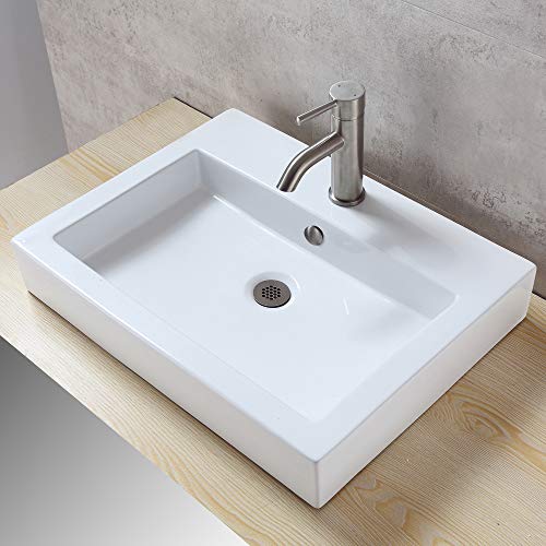 Bathroom Ceramic Sink Brass Overflow Cap Brushed Nickel