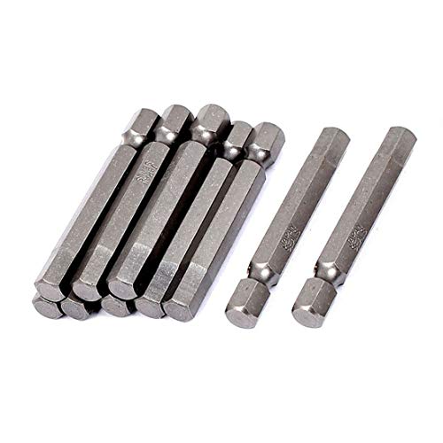 LDEXIN 10 Pcs Magnetic Hex Head Drill Bits H6 Hex Allen Wrench Drill Bit Set - 1.97" Long, 1/4" Hex Shank