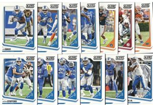 2018 panini score football detroit lions team set 13 cards w/drafted rookies