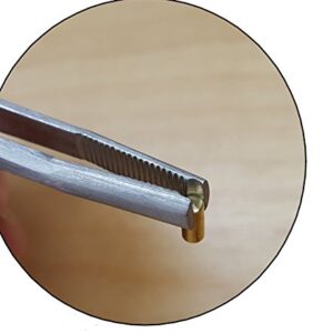 Lock Pin Tumbler Tweezers - Brushed Stainless Steel, for Locksmith Pinning & Rekeying Kit