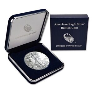 1998 silver eagle in us mint gift box $1 brilliant uncirculated
