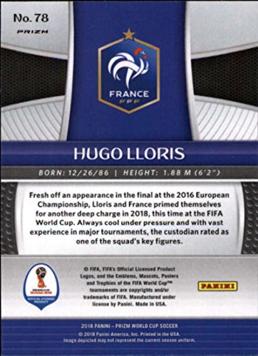 2018 Panini Prizm Prizms Refractor Red and Blue Wave #78 Hugo Lloris France World Cup 2018 Russia Futbol Soccer Card