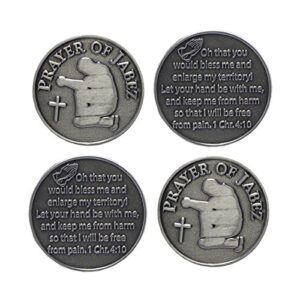 4 prayer of jabez coins christian bible quote (pkg of 4)