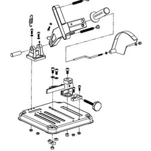 Angle Grinder Stand Grinder Holder Cutter Support Aluminum bracket iron base100-115 angle grinder cutting (4in-4.5in.)