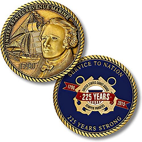 United States Coast Guard 225 Years Service Challenge Coin