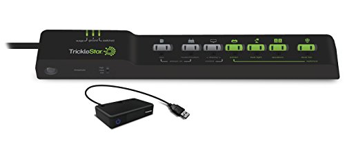 TrickleStar TS1110 7-Outlet PC Advanced PowerStrip+, Tier 2, Reduces Active and Standby Power Waste, Windows, MAC and Linux Compatible