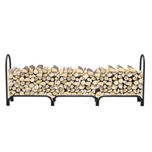 regal flame 8 ft deluxe heavy duty firewood log rack for fireplaces and fire pits to enjoy a real fire or complement vent-free, propane, gas, gas inserts, ethanol, electric, indoor outdoor fireplaces