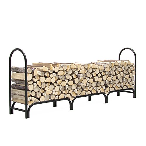 Regal Flame 8 ft Deluxe Heavy Duty Firewood Log Rack for Fireplaces and Fire Pits to Enjoy a Real Fire or Complement Vent-Free, Propane, Gas, Gas Inserts, Ethanol, Electric, Indoor Outdoor Fireplaces