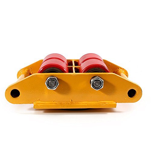 Industrial Machinery Mover 13200lb 6T Machinery Mover Roller Dolly with 360°Swivel Top Plate (13200LB Capacity) (Yellow)