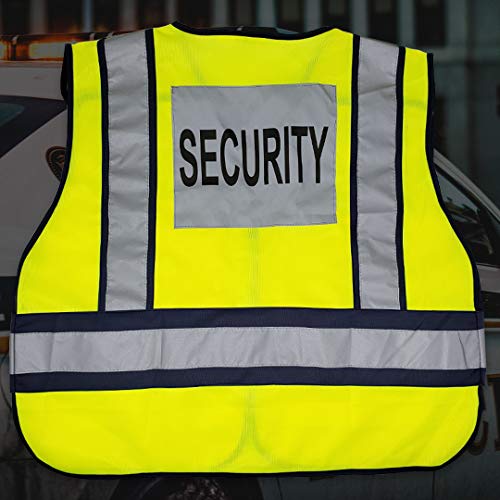 VIEWBRITE Reflective (Class 2) Security Vest Lime Green - 5 Point Breakaway High Visibility Yellow Safety Vest