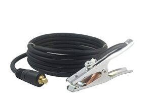 350 amp welding ground clamp lead assembly - dinse 35-70 connector - 1/0 awg cable (25 feet)