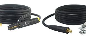 300 Amp Welding Leads Assembly Set - LC40 Connector - #1 AWG Cable (15 FEET Each Lead)