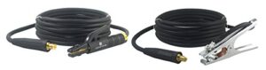 300 amp welding leads assembly set - lc40 connector - #1 awg cable (15 feet each lead)