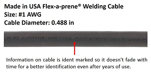 300 Amp Welding Leads Assembly Set - LC40 Connector - #1 AWG Cable (15 FEET Each Lead)