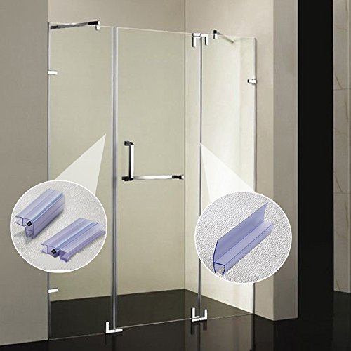 1 Pair Shower Door 45 Degree Magnetic Profile Seal for 5/16 to 3/8 Inch (8 mm-10mm) Glass and 90/180 Degree Glass-to-Glass Applications,78 Inch High