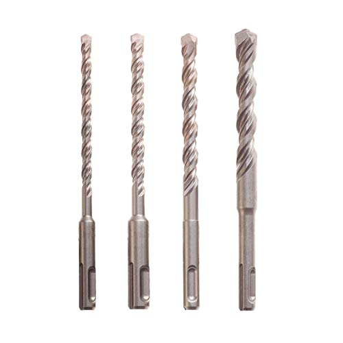 Rannb Rotary Hammer Bit Set SDS Plus Bits Set for Concrete Masonry Wall 6+8+10+12mm - 4pcs