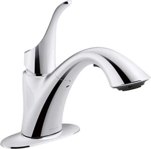 kohler k-22035-cp simplice laundry sink faucet, single handle, pull down faucet , 2-function spray head, 3-hole install, utility sink faucet in polished chome