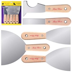 bates- paint scraper, 5 pc scraper tool, putty knife set, putty knife, painting tools, 5 in 1 tool, spackle knife, wallpaper scraper, painters tool, crown molding tool, paint remover for wood, scraper