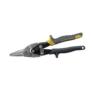 klein tools 1202s metal shears, aviation snips with wire cutter, straight cut