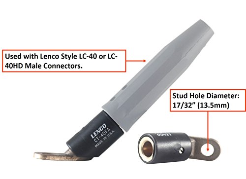 Lenco Connector Terminal CT-40FA - Attaches welder´s stud to LC-40 Cable Connectors (2 PACK)