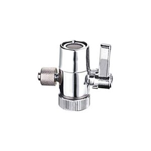 puresec chrome sink faucet diverter valve for above counter water filter faucet sprayer attachment for countertop filter to 1/4" ro tubing faucet adapter,faucet splitter for water diversion