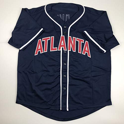 Autographed/Signed Tom Glavine Atlanta Blue Baseball Jersey JSA COA