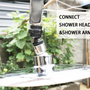 MissMin shower head Swivel ball adapter,hand shower rotate povit shower arm extension connector,ORB/oil rubbed bronze