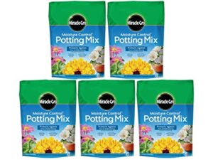 miracle-gro moisture control potting mix, 8-quart, 5 pack