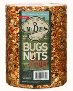 2-pack mr. bird bugs, nuts & fruit wild bird seed large cylinder 4 lbs. 2 oz.