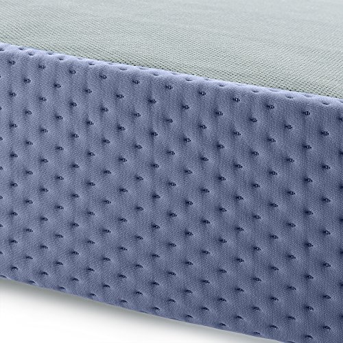 Mellow 9 Inch High Profile Box Spring, Heavy Duty Steel with Fabric-Cover, Easy Assembly, Navy, Queen