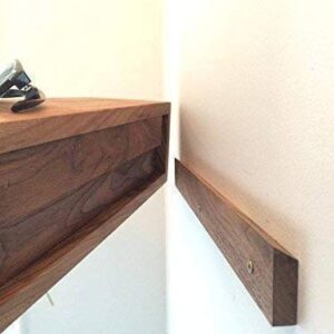 Floating Nightstand in Solid Walnut