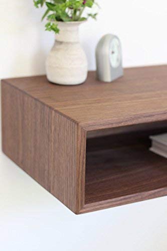 Floating Nightstand in Solid Walnut