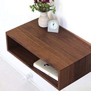 Floating Nightstand in Solid Walnut