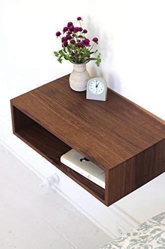 Floating Nightstand in Solid Walnut