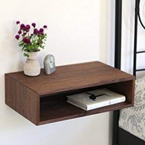 Floating Nightstand in Solid Walnut