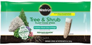 3 x miracle-gro tree & shrub fertilizer spikes - 12 pk