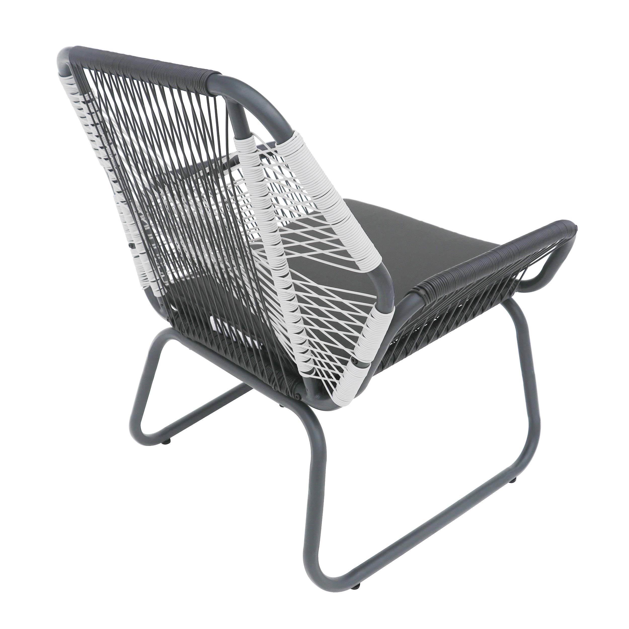 Christopher Knight Home Lydia Outdoor Wicker Club Chair (Set of 2), Gray/White/Gray