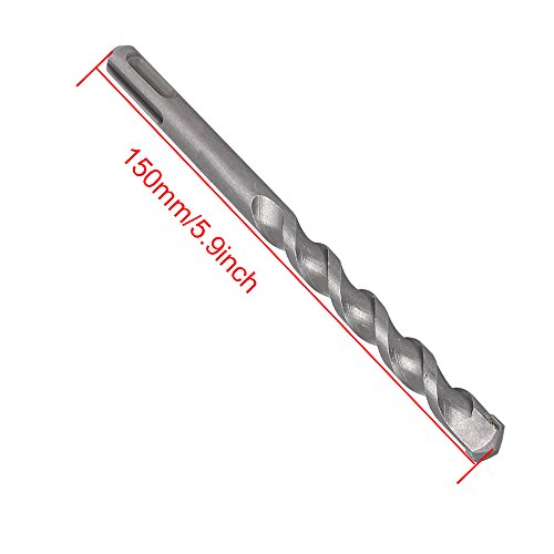 LDEXIN 10mm/0.4inch Diameter Carbide Tipped Masonry Impact Concrete Drill Bit SDS-plus Rotary Hammer Bit 150mm/5.9inch Long